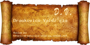 Draskovics Valéria névjegykártya