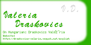 valeria draskovics business card